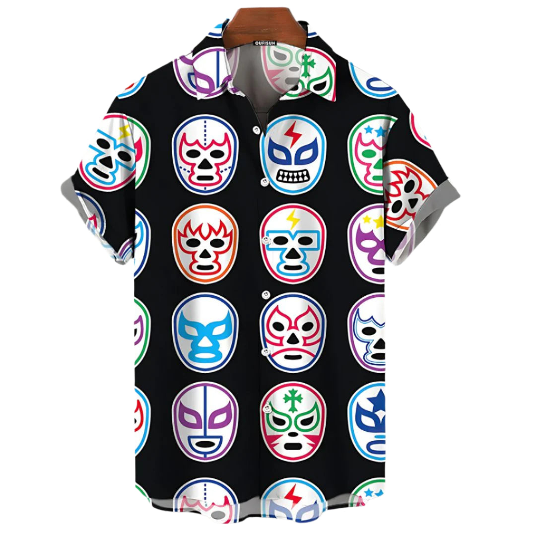 Miesten Luchador Maskit T-paita Rentoa Tyyliä 0