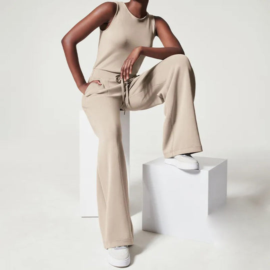 Naisten Rento Jumpsuit Vyötärönauha Polyesteri-4