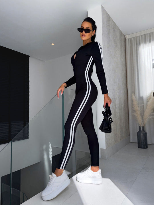 Naisten Jumpsuit Urheilullinen Muotoilu Mukavasta Polyesterista-2