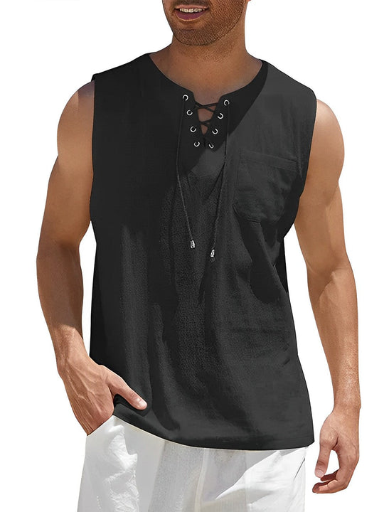 Miesten Tanktop Yksinkertainen Hengittävä Kangas 3