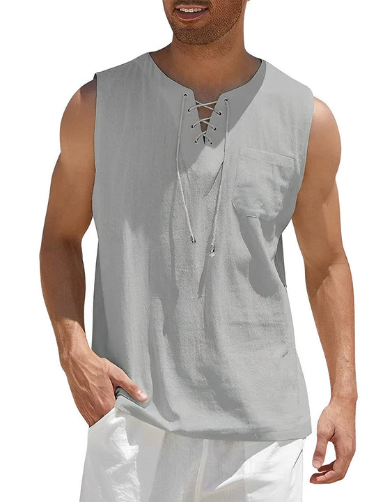 Miesten Tanktop Yksinkertainen Hengittävä Puuvilla 6