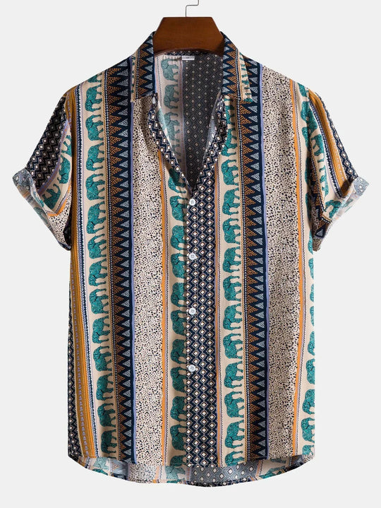 Variant image for Miesten T Paita Vintage-tyylinen Rento Puuvilla-19