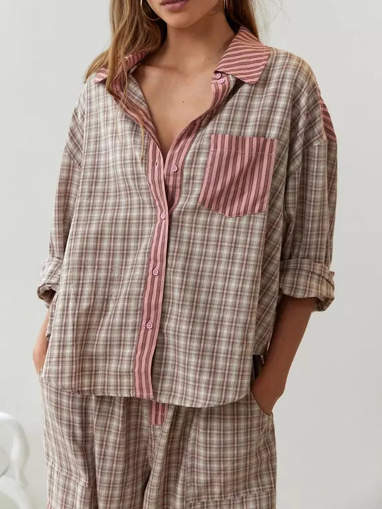 Naisten Pyjama Fleecemateriaalista Mukava Yöasu 5