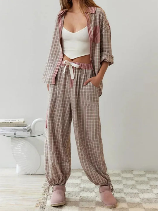 Naisten Pyjama Fleecemateriaalista Mukava Yöasu 6