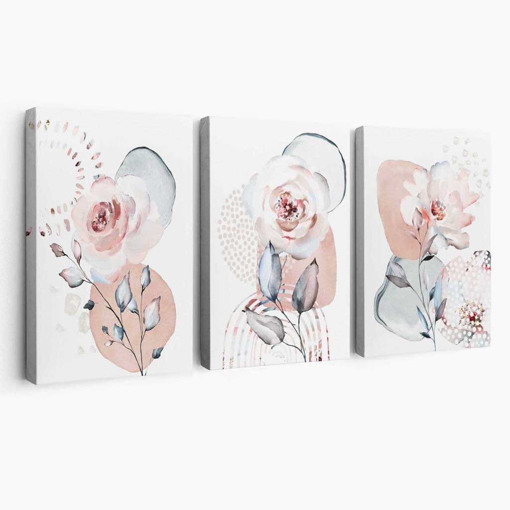 3-Piece Abstract Floral Wall Art Set 0