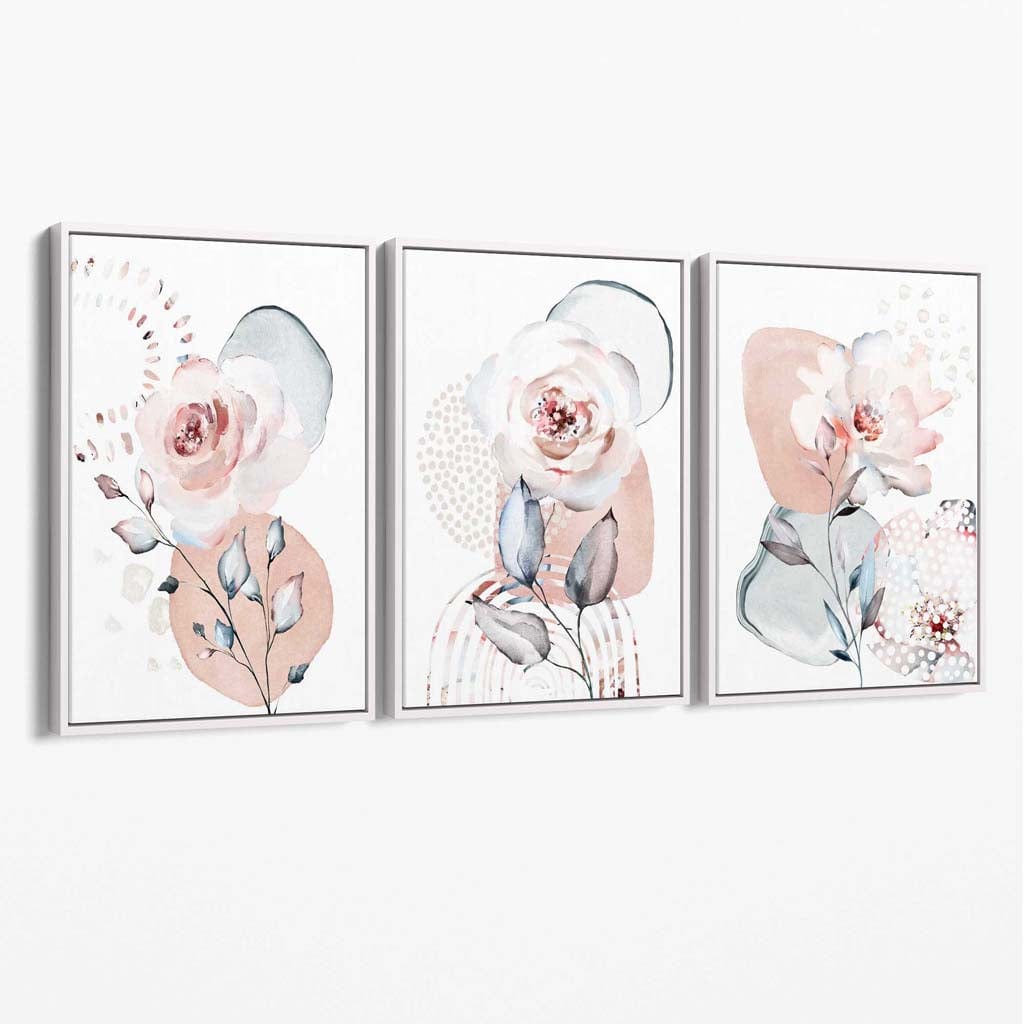 3-Piece Abstract Floral Wall Art Set 2