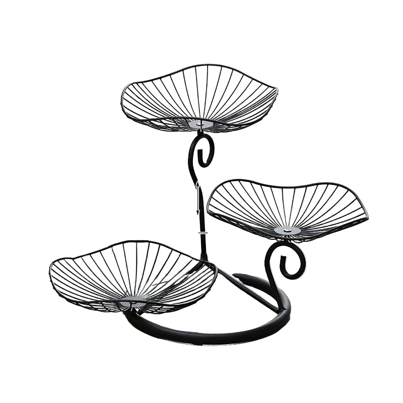 3-kerroksinen hedelmäkulhoteline Tyylikkäällä Muotoilulla 7