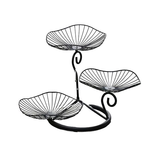 3-kerroksinen hedelmäkulhoteline Tyylikkäällä Muotoilulla 7