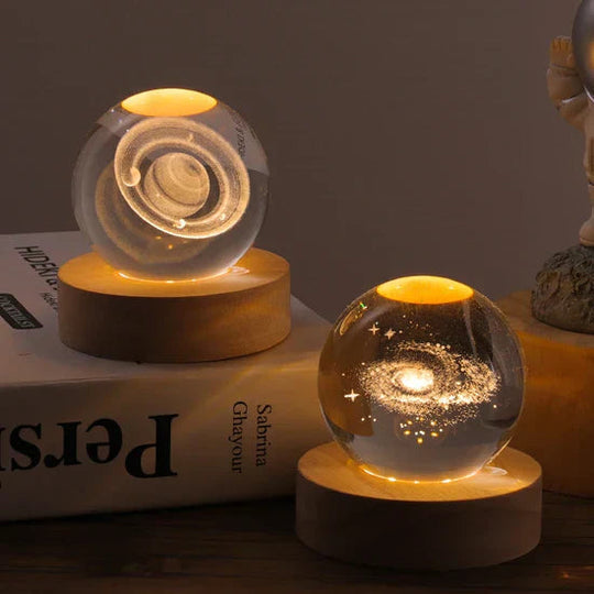 3D-Kristallipallo LED-Valolla, Maaginen Tunnelma Decor 1