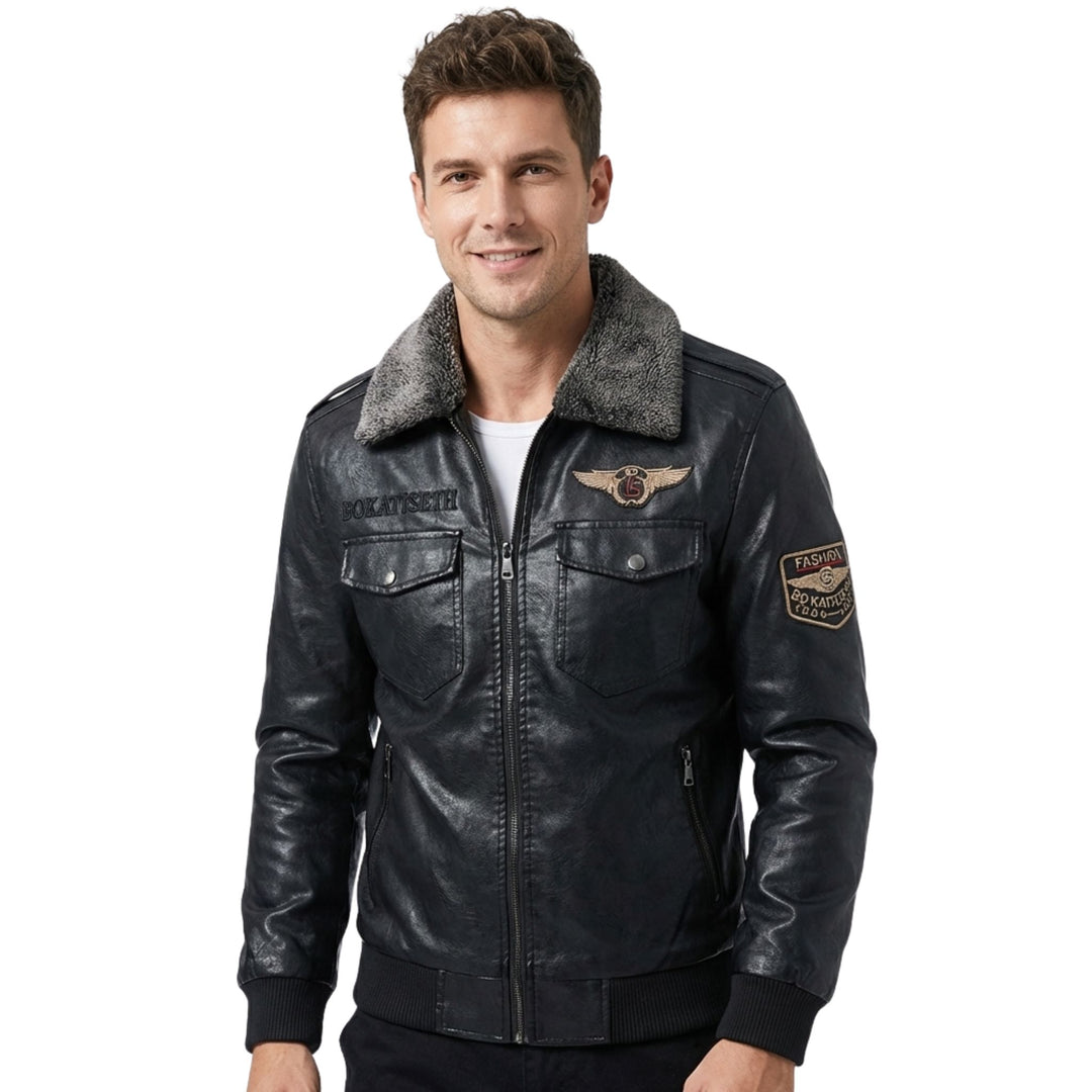 Miesten rento lämmin Biker takki