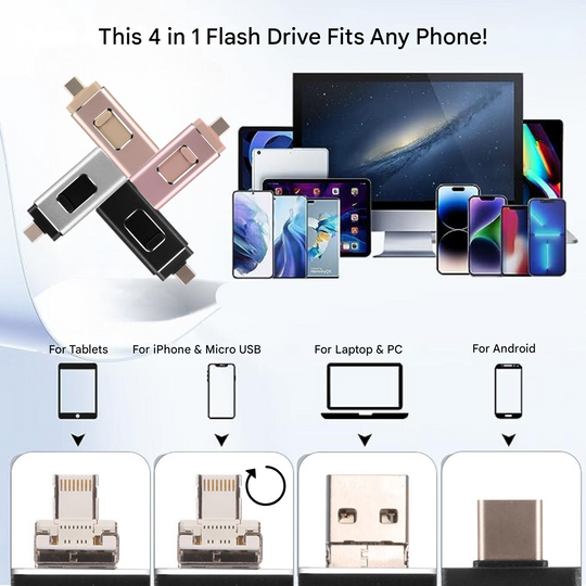 4-in-1 Flash Drive Universaalille Käytölle 4