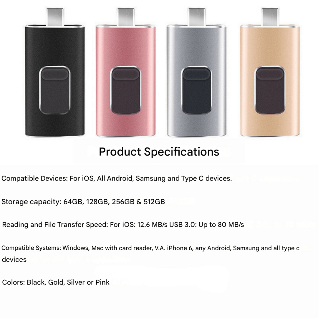 4-in-1 Flash Drive Universaalille Käytölle 5