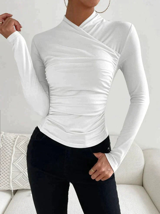 Naisten Longsleeve Klassinen Puuvilla Mukava 3