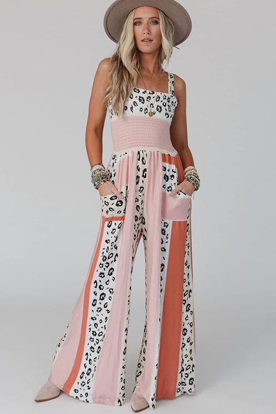 Naisten Jumpsuit Leveillä Jaloilla Polyesterista Elegantti Mukava-2