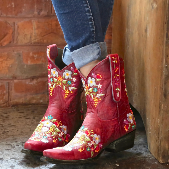 Naisten Cowgirl-saappaat Vintage-tyyliin Säänkestävästä Nahasta 3