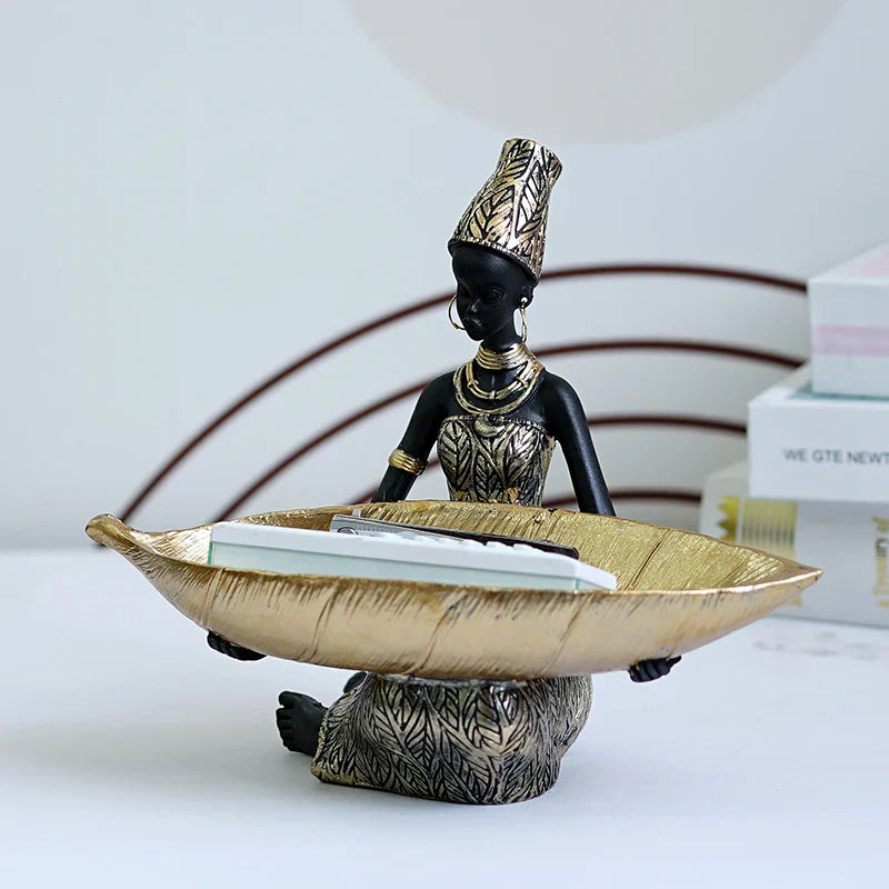 Afrikkalainen Hartsifiguuri Koristeellinen Säilytysastia 2