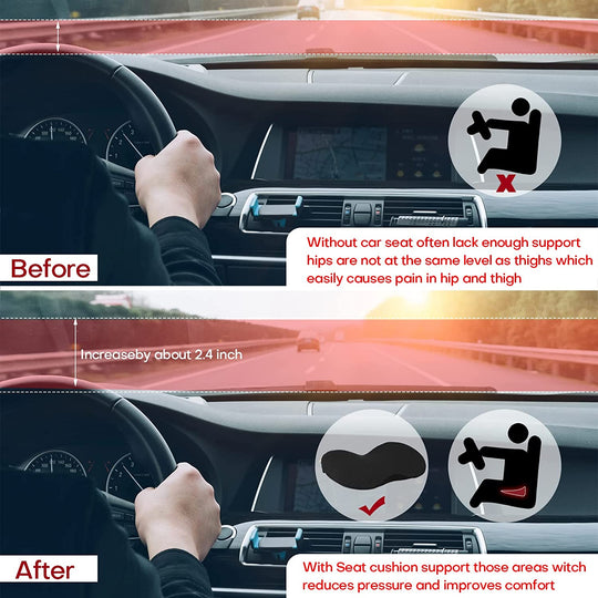 Aikuisille suunnattu Ortopedinen Istuintyyny Matkustamiseen 7