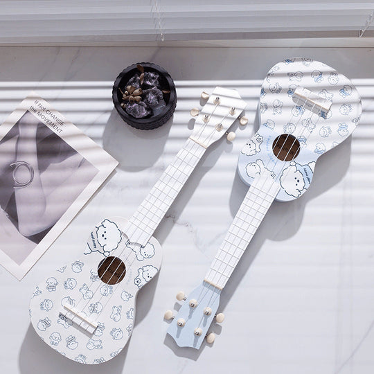Aikuisten Ukulele Sarjakuvateemalla Leikkisä Design 1