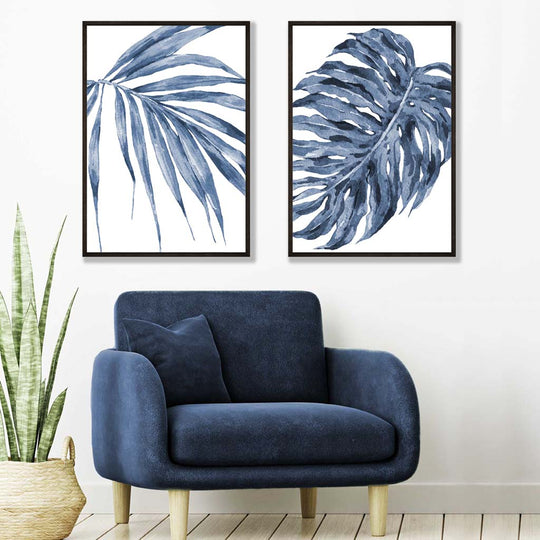 Akvarellikehyssarja Blue Monstera Papyrus 1