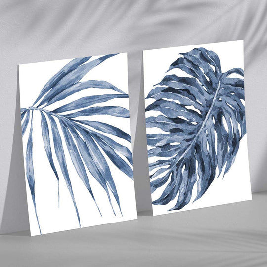 Akvarellikehyssarja Blue Monstera Papyrus 2