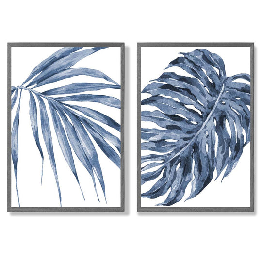Akvarellikehyssarja Blue Monstera Papyrus 4