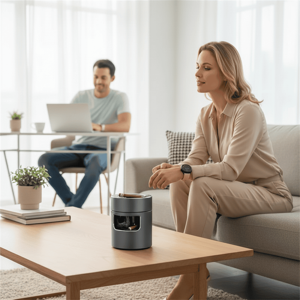 Älykäs Tuhkakuppi Innovatiivisella Ilmanpuhdistuksella 2