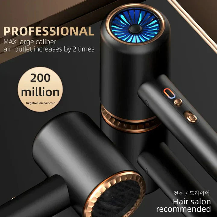Ammattimainen Hiustenkuivaaja 2400W Ionitekniikalla 4