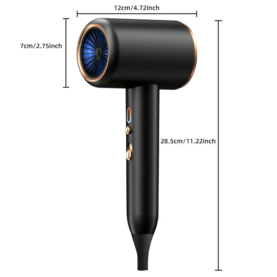 Ammattimainen Hiustenkuivaaja 2400W Ionitekniikalla 6