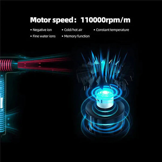Ammattimainen Hiustenkuivaaja Ultrakevyt 1100 W Anioniteknologia 2