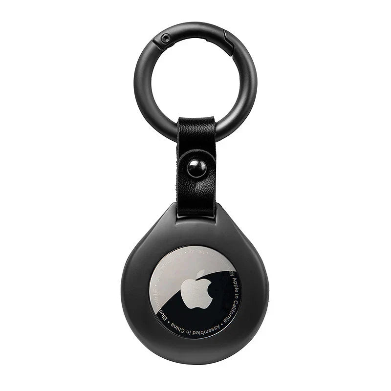 Apple Airtag Suojakotelo Nahka-Metalli 4