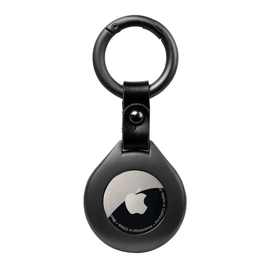 Apple Airtag Suojakotelo Nahka-Metalli 4