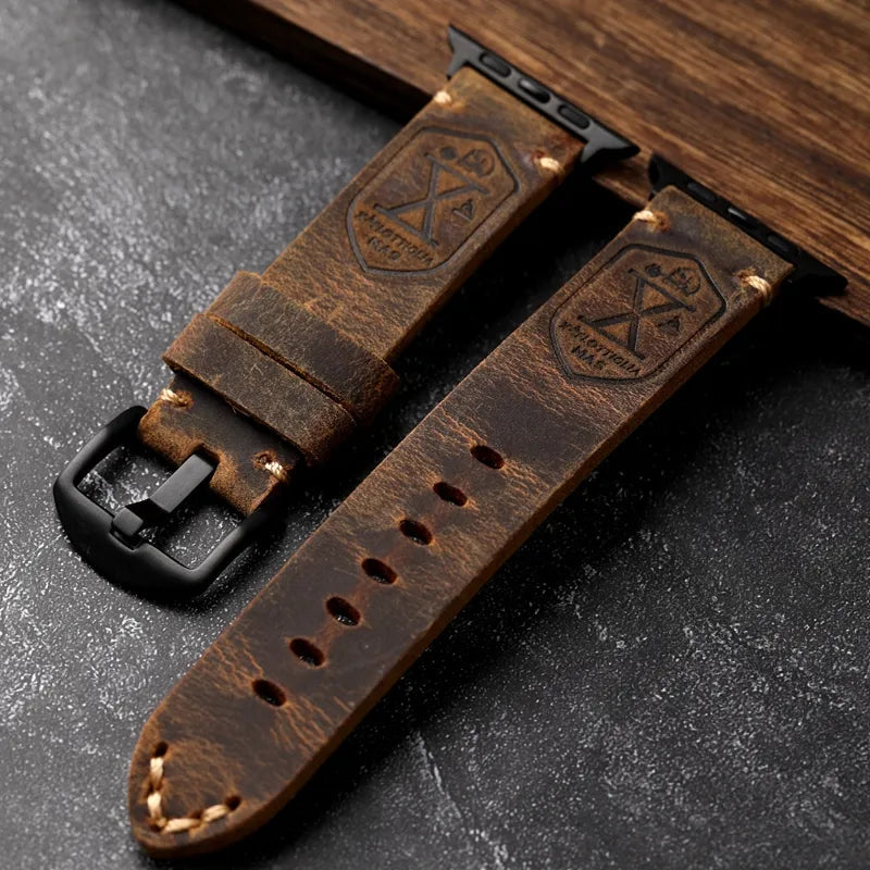 Apple Watch Ranneke Käsintehty Nahka 0