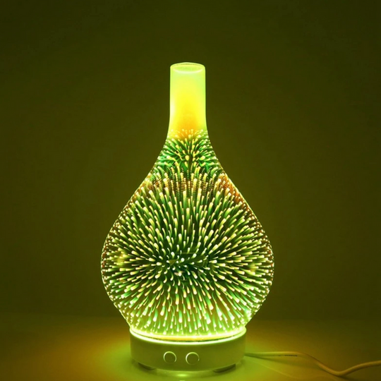 Aromaburst 3D-lasimaljakko Aromihajotin LED-valoilla 2