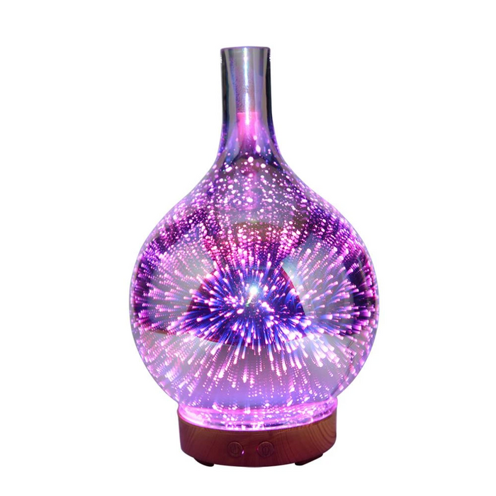 Aromaburst 3D-lasimaljakko Aromihajotin LED-valoilla 4