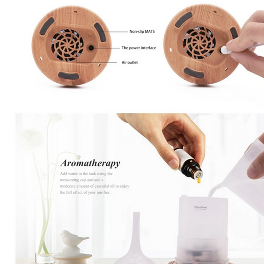 Aromaburst 3D-lasimaljakko Aromihajotin LED-valoilla 7