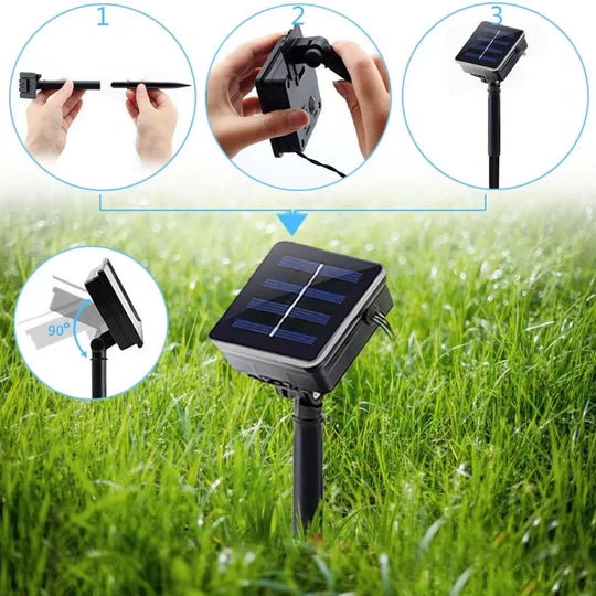 Aurinkoenergialla Toimivat LED-Valosarjat Liekkiefektillä 6
