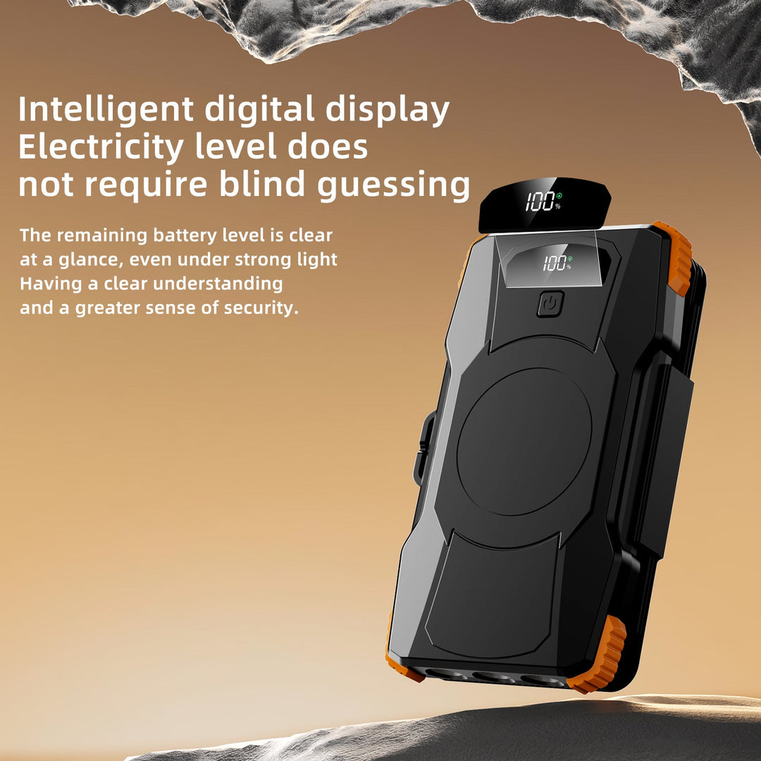 Aurinkoenergiapankki integroidulla LED-valaistuksella ja useilla USB-porteilla 4