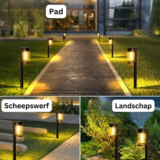 Aurinkokäyttöinen Puutarhavalaistus Moderni Design 1