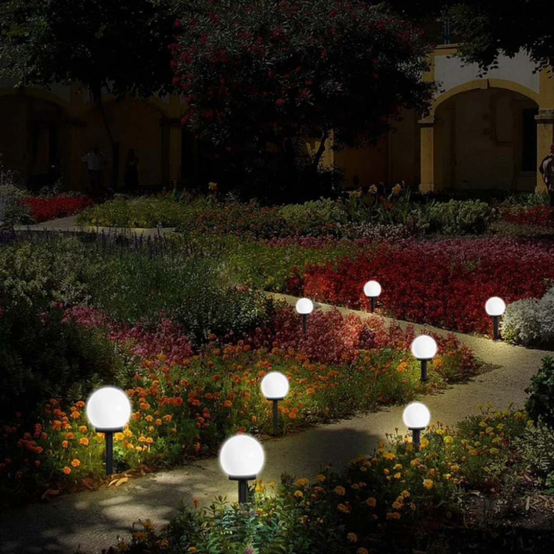 Aurinkopohjaiset LED-puutarhavalaistuspallot 3 kpl 5