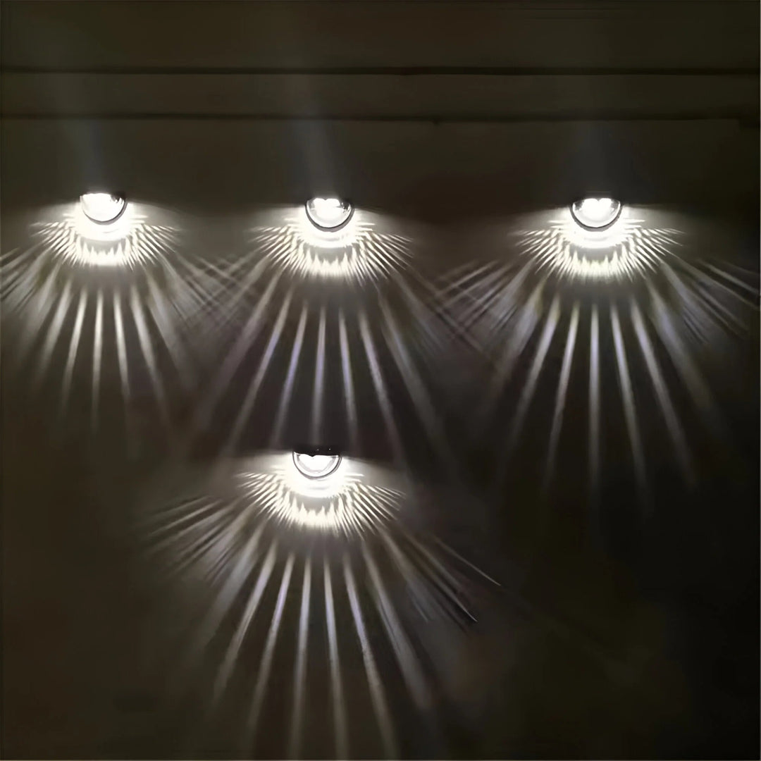 Aurinkopuutarhaseinävalaisin Tyylikkäällä LED-valaistuksella 2