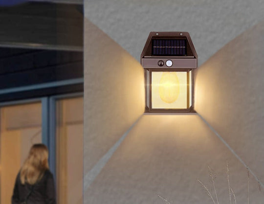 Aurinkovoimalla Toimiva Ulkovalaisin Seinäasennukseen, Tyylikäs ja Energiatehokas Valaistus 1