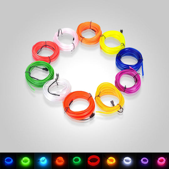 Auton Neonvalaistuspaketti USB-liitännällä Muokattavalla Valokaapelilla 4