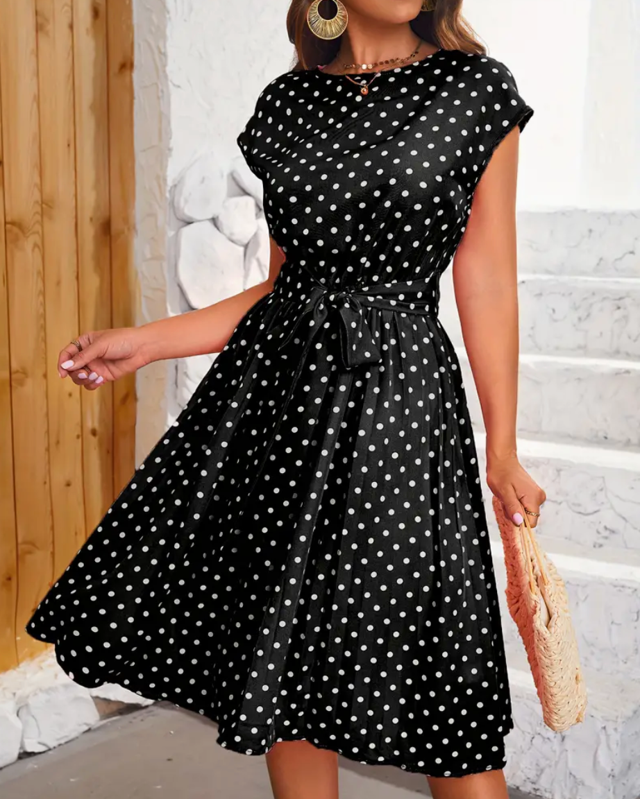 Variant image for Naisten Vintage Juhlamekko Polka Dot Polyesteri-7