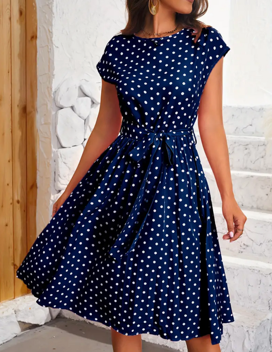 Variant image for Naisten Vintage Juhlamekko Polka Dot Polyesteri-13