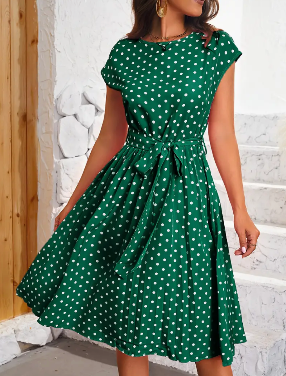 Variant image for Naisten Vintage Juhlamekko Polka Dot Polyesteri-19