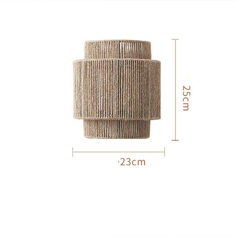 Boheemi Vintage Rottinkiseinävalaisin 6