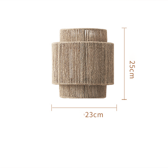 Boheemi Vintage Rottinkiseinävalaisin 6