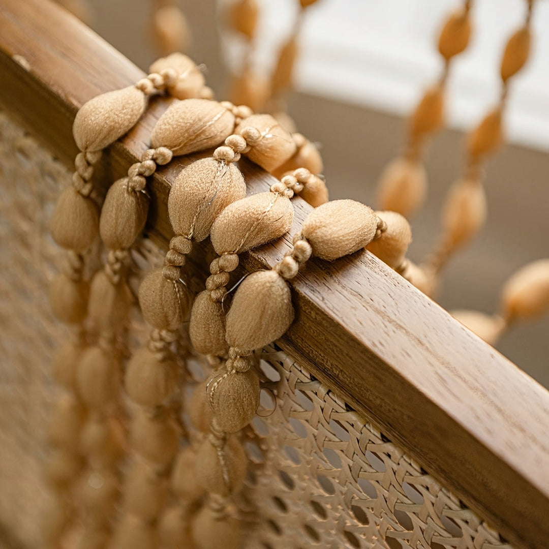 Boho-tyylinen Oviverho Helmillä Koristeltu 3