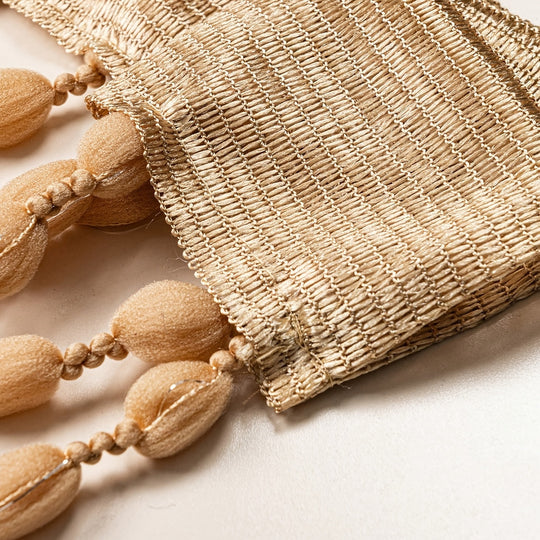 Boho-tyylinen Oviverho Helmillä Koristeltu 4