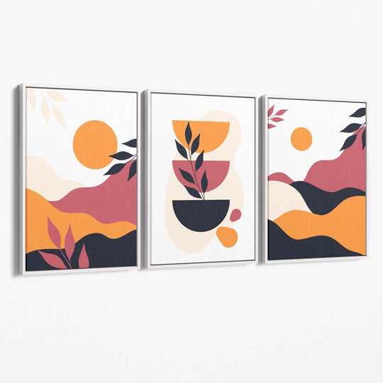 Boho Canvas Print Set of 3 Vibrant Art Decor 2